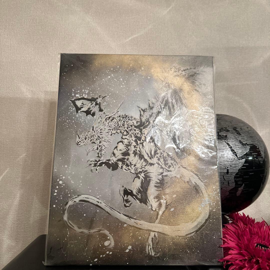 スプレーアートエデン F6キャンバス ドラゴン 龍 サイン入り 原画 スプレーアートエデン F6キャンバス ドラゴン 龍 サイン入り 原画