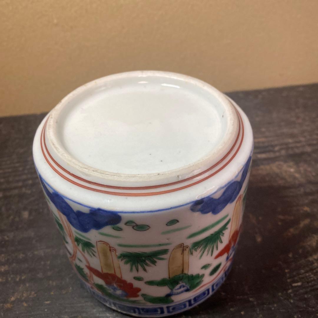 中国古玩　色絵人物図香炉A