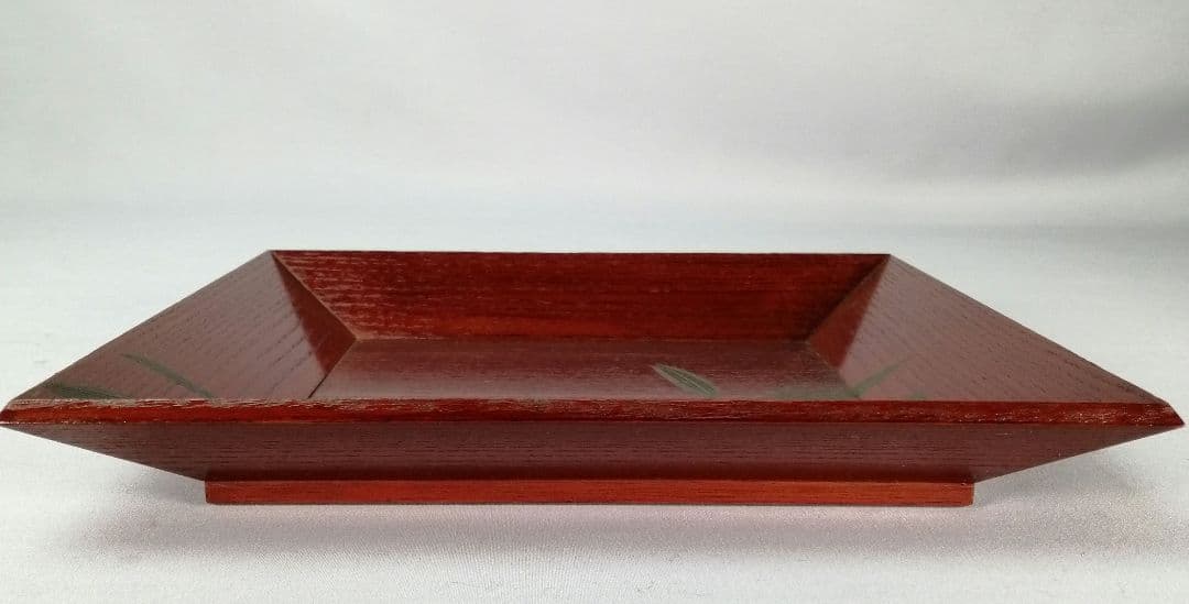 茶道具】象彦造 笹蒔絵桐春慶塗四方盆 干菓子器 菓子盆167 - メルカリ