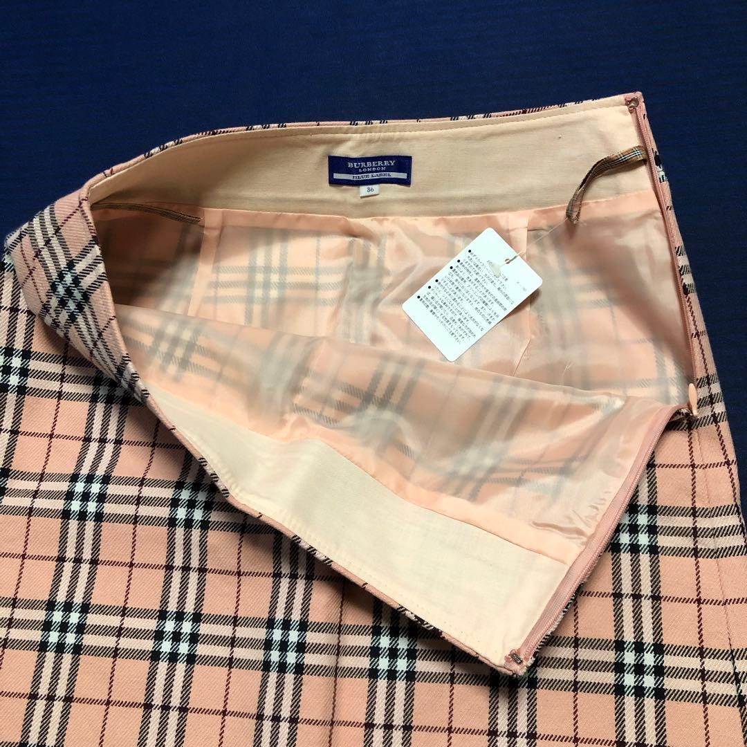 スカート Unused Burberry pink checked skirt