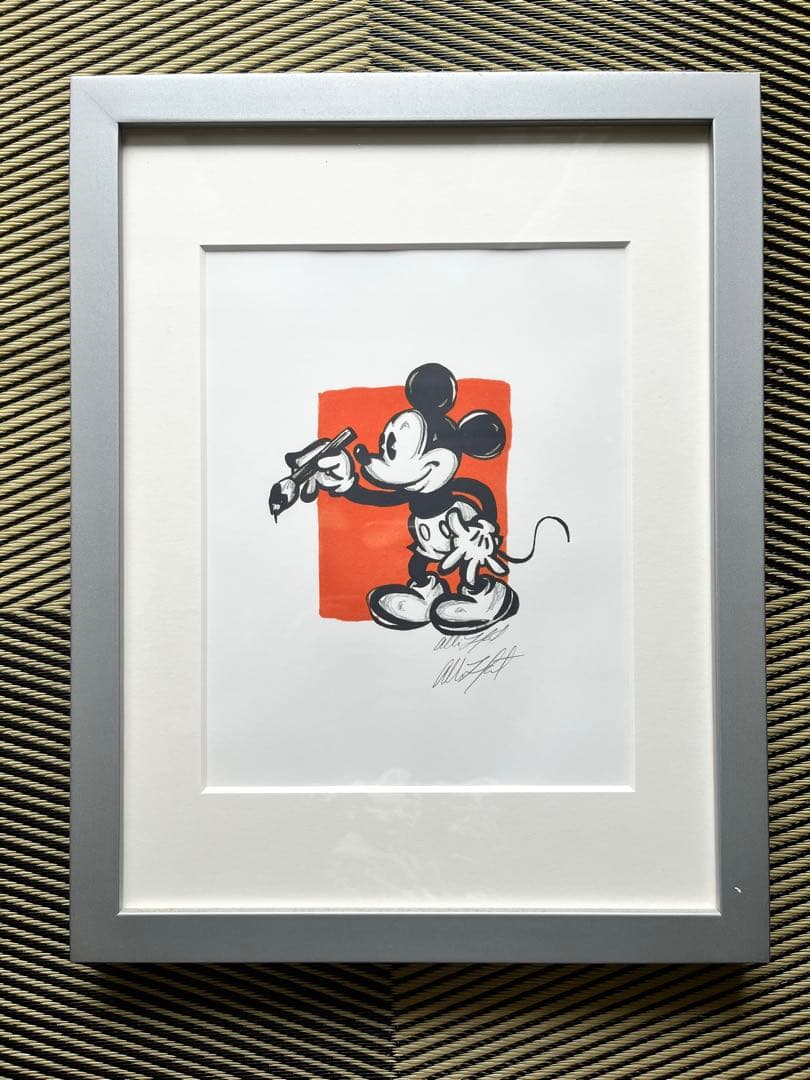 ディズニー公式作家「アリソン・レフコート」作品　ミッキーマウス　直筆鉛筆サイン