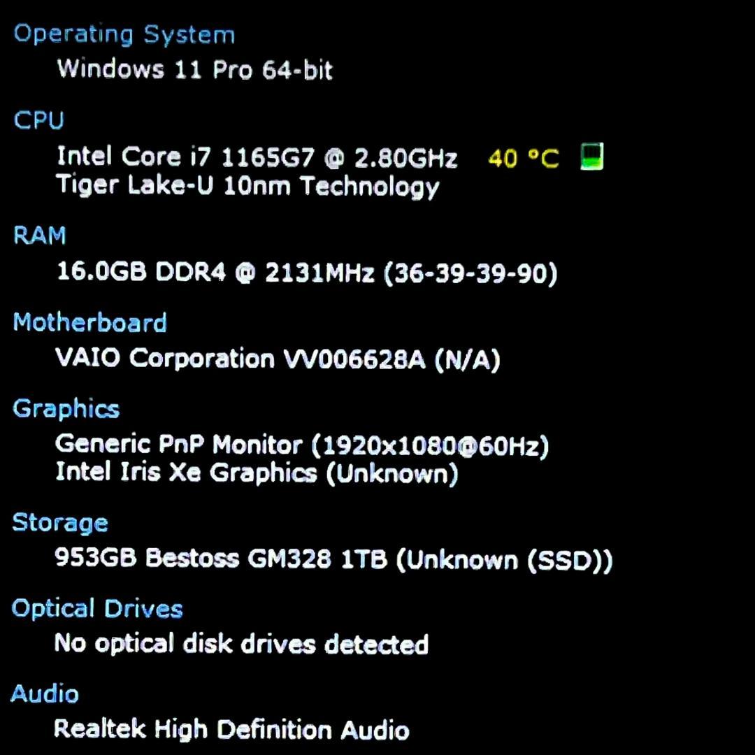 《2021》第11世代最上級ハイスペック！新品SSD！オフィス2024！VAIO