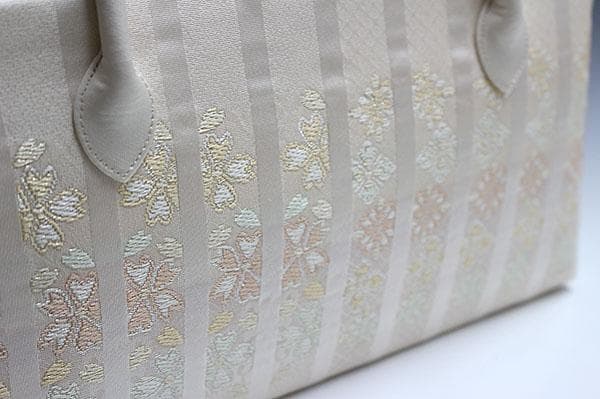 新品未使用品　京都 西陣織正絹帯地使用　利休バッグお茶席　25068
