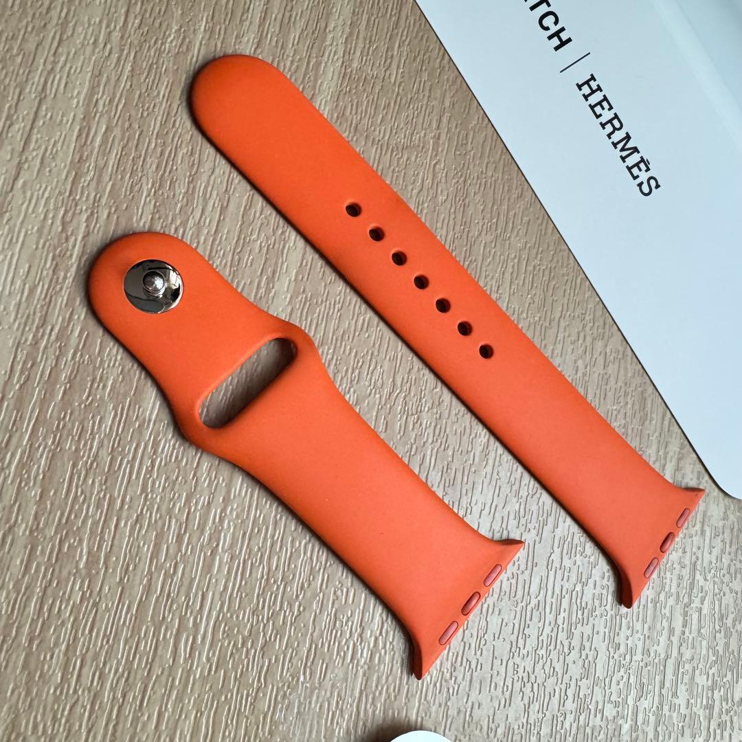 2390 美品　Apple Watch エルメス　オレンジ　スポーツ　バンド