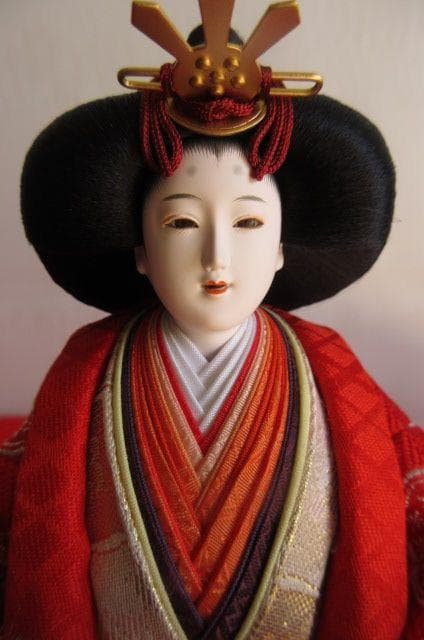 ラスト１点　新品　吉徳大公　立ち雛　 天皇陛下御束帯 黄櫨染固地綾 正絹