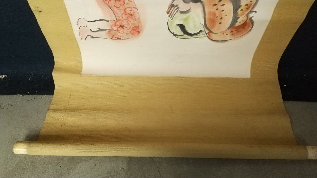 岡本一平 ピアノ 漫画 マンガ 紙本掛軸人物 岡本太郎の父 - メルカリ