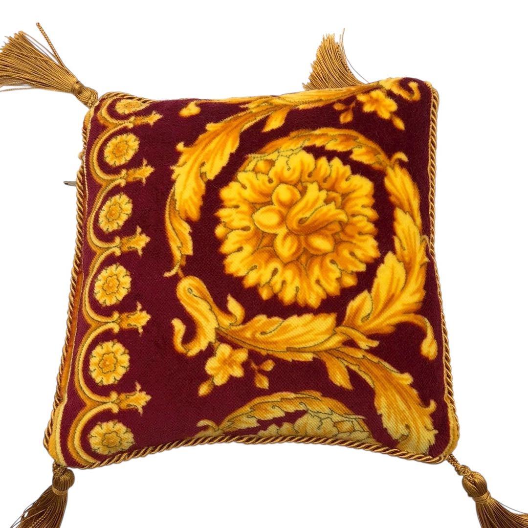 超希少◎ベルサーチ Versace ミニクッション 3個セット マルチカラー