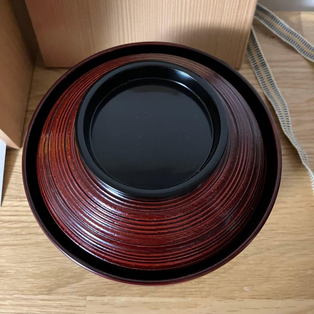 輪島塗 大雅堂謹製 乱れ挽 大椀5客 雑煮椀/丼椀/麺椀/