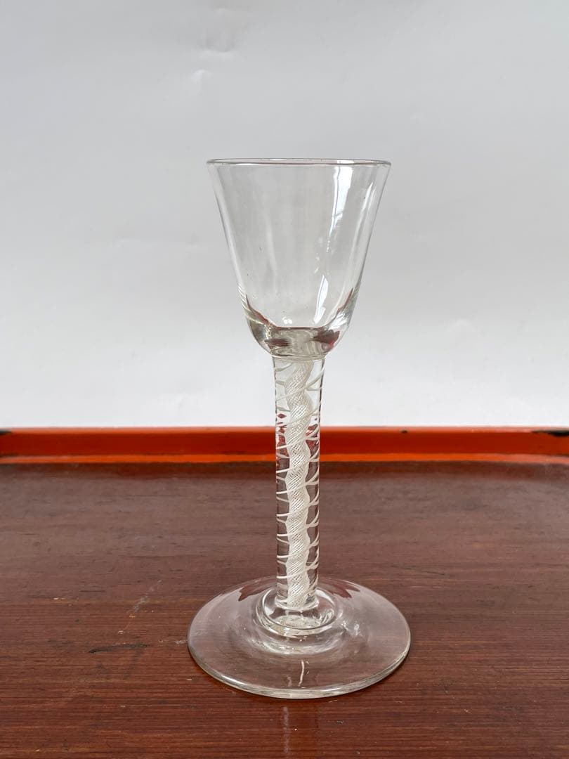 エアーツイストグラス イギリス エアーツイストステムグラス オペーク
