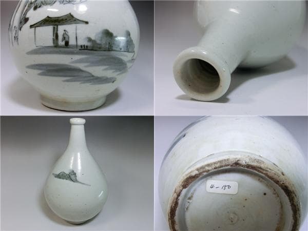 徳利○古伊万里 染付とっくり 酒器 花瓶 時代物 江戸期 骨董品□