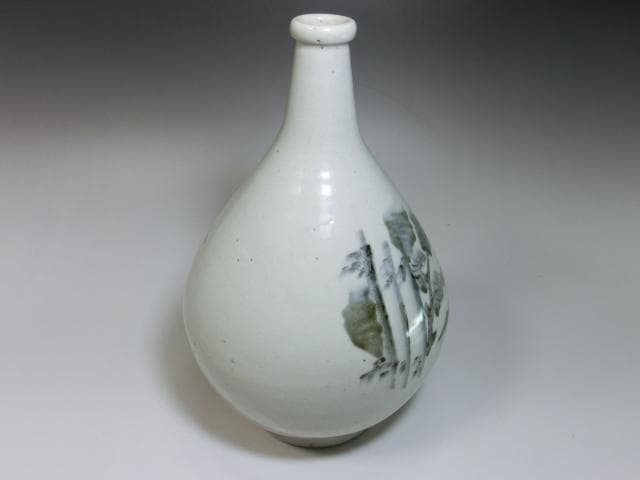 徳利●古伊万里 染付とっくり 酒器 花瓶 時代物 江戸期 骨董品■