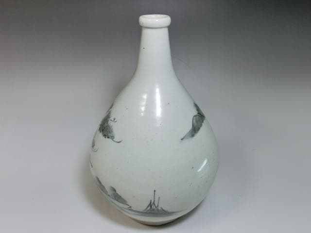 徳利●古伊万里 染付とっくり 酒器 花瓶 時代物 江戸期 骨董品■