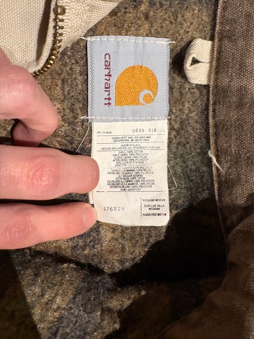 90s USA製 Carhartt デトロイトジャケット J76 STN