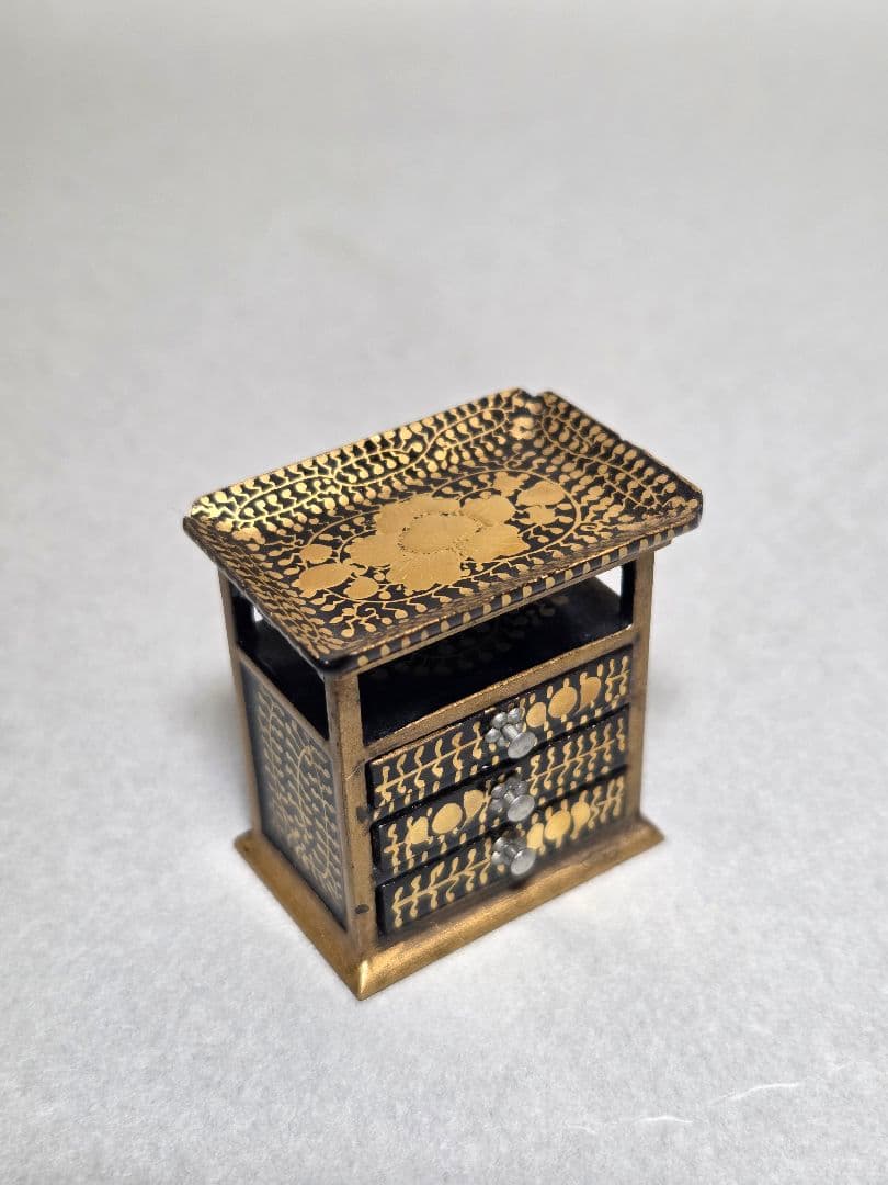 古い小さな小さな雛道具　化粧道具　十三揃