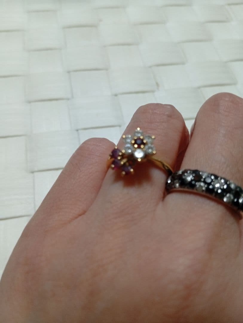 ぴーこ様訳あり❣️！❁ウォルサムスウィング花モチーフ リング