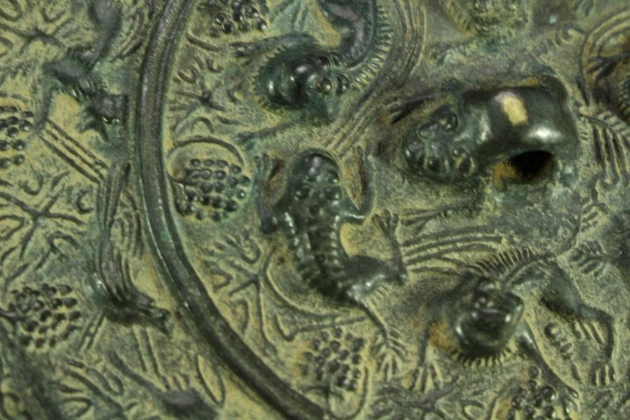 中国美術 古鏡 獣紋 銅鏡(K-YC580)