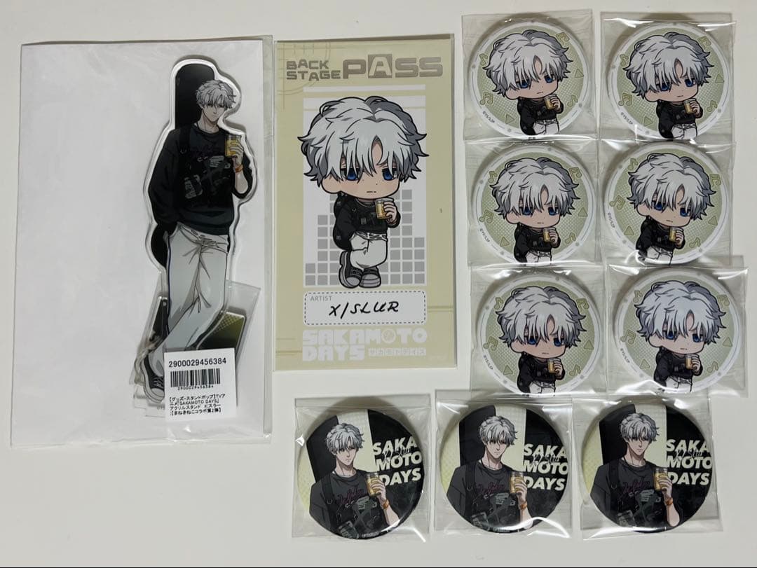 サカモトデイズ まねきねこ 有月憬 スラー 缶バッジ アクリルスタンド