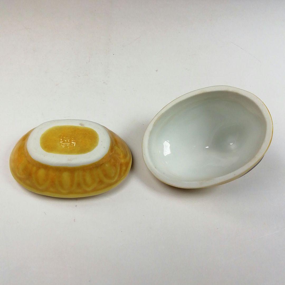 W40 香合 『交趾花喰鳥』『手塚祥堂 造』 共箱 茶道具