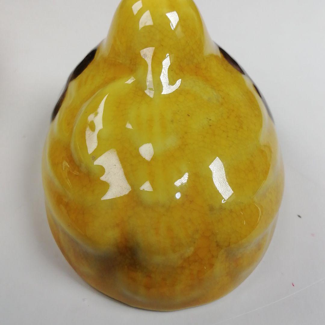 W40 香合 『交趾花喰鳥』『手塚祥堂 造』 共箱 茶道具