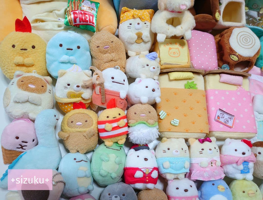 【まとめ売り】すみっコぐらし ハウス おうち 布団 おきがえ ぬいぐるみ 大量