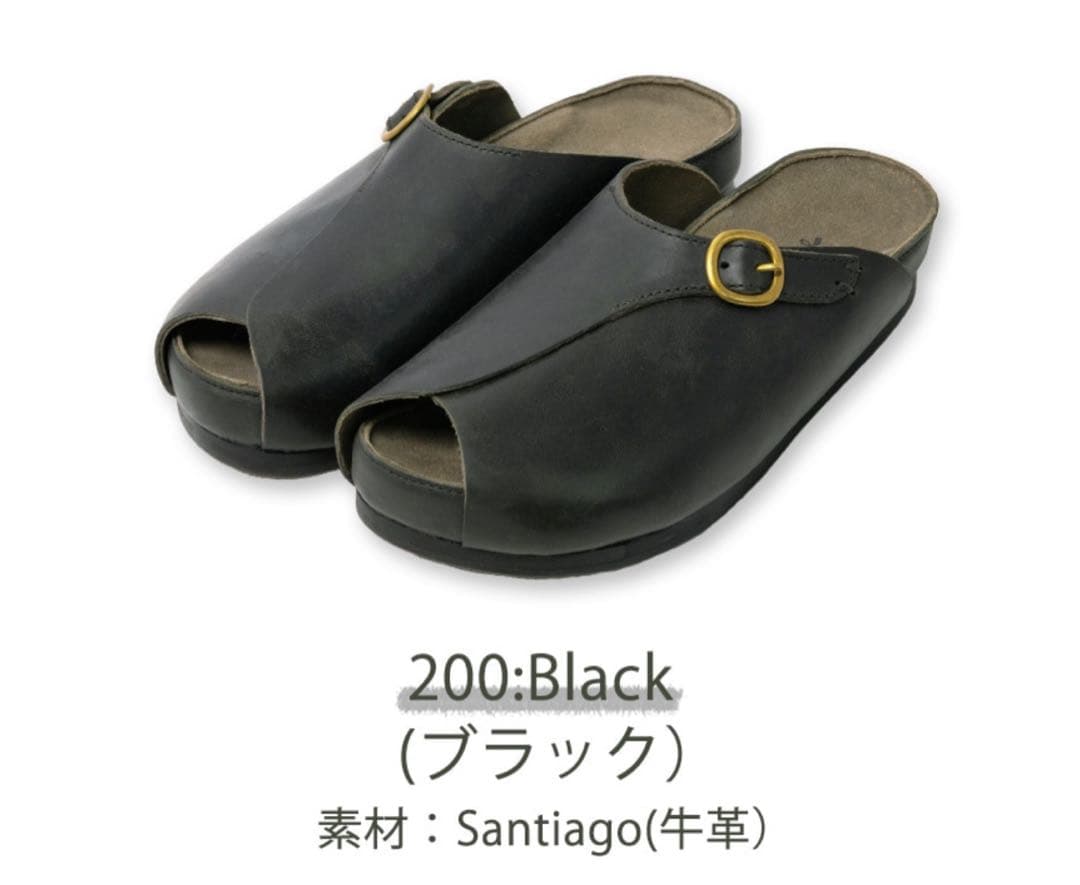 Diu撥水レザー オープントゥミュール