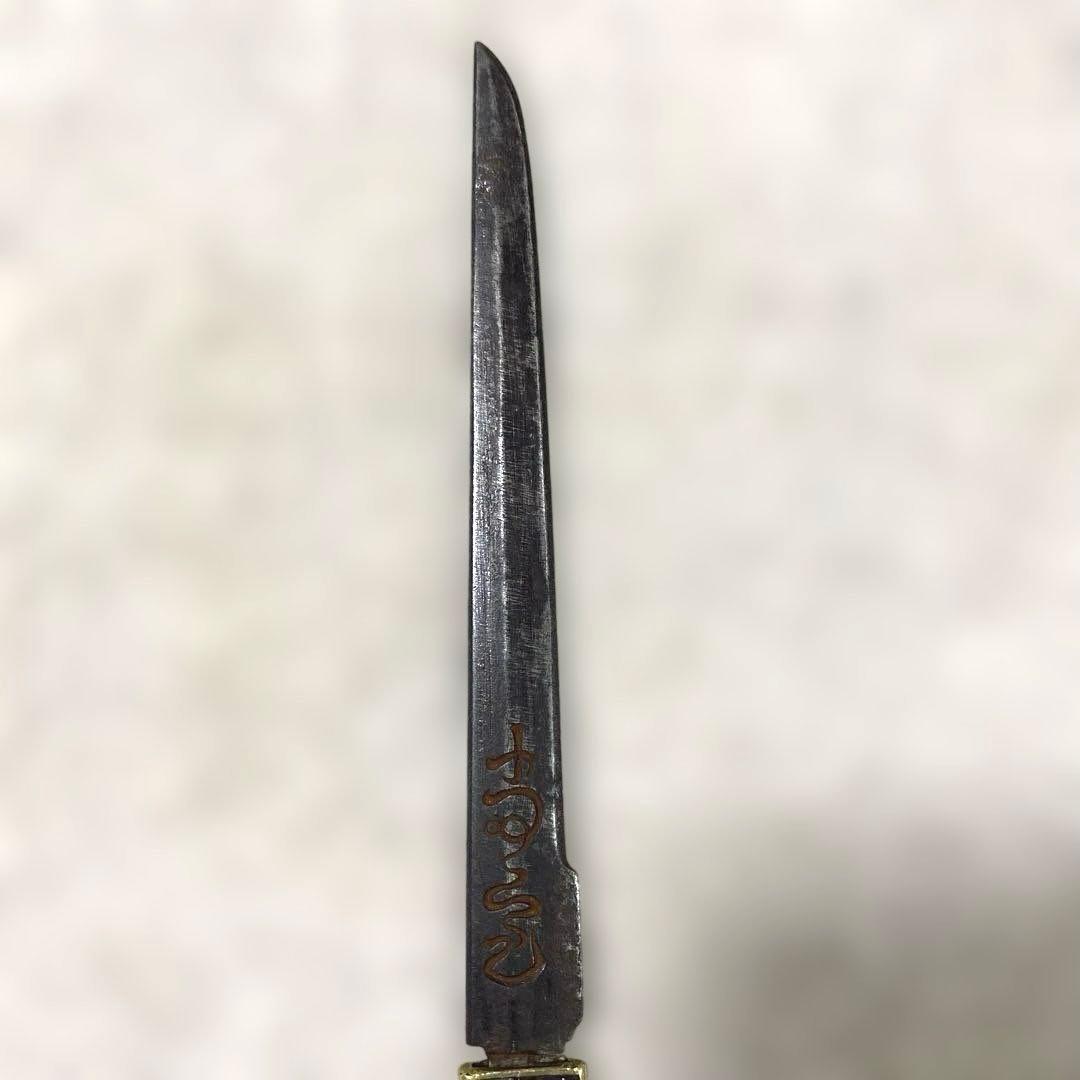 B-42 小柄『合戦ノ図』　金象嵌 武具 刀装具 日本刀 美術品　工芸品　時代物