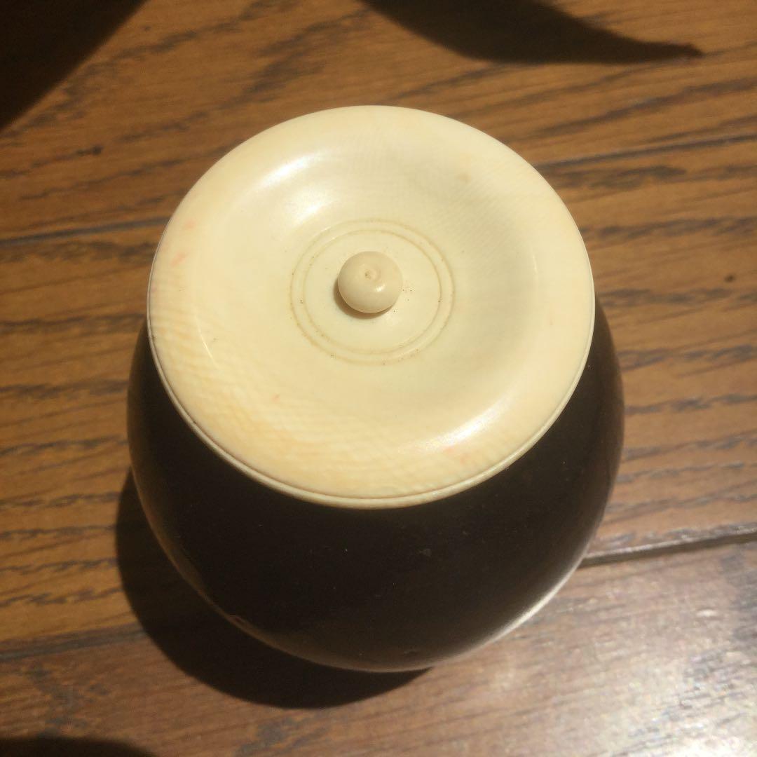 茶道具 陶器の棗 巾着付き