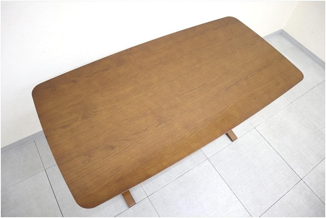 美品 カリモク60 カフェテーブル1200 ウォールナット 食卓 机 テーブル