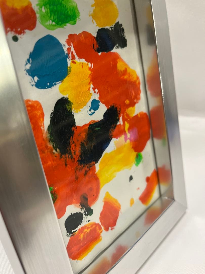 アクリル絵画 “Side Business” アルミフレーム入り