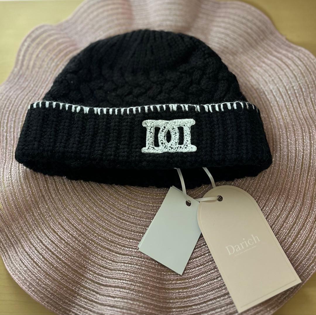 新品未使用タグ付き‼️】 Darich DDロゴバスケットニットビーニー 黒