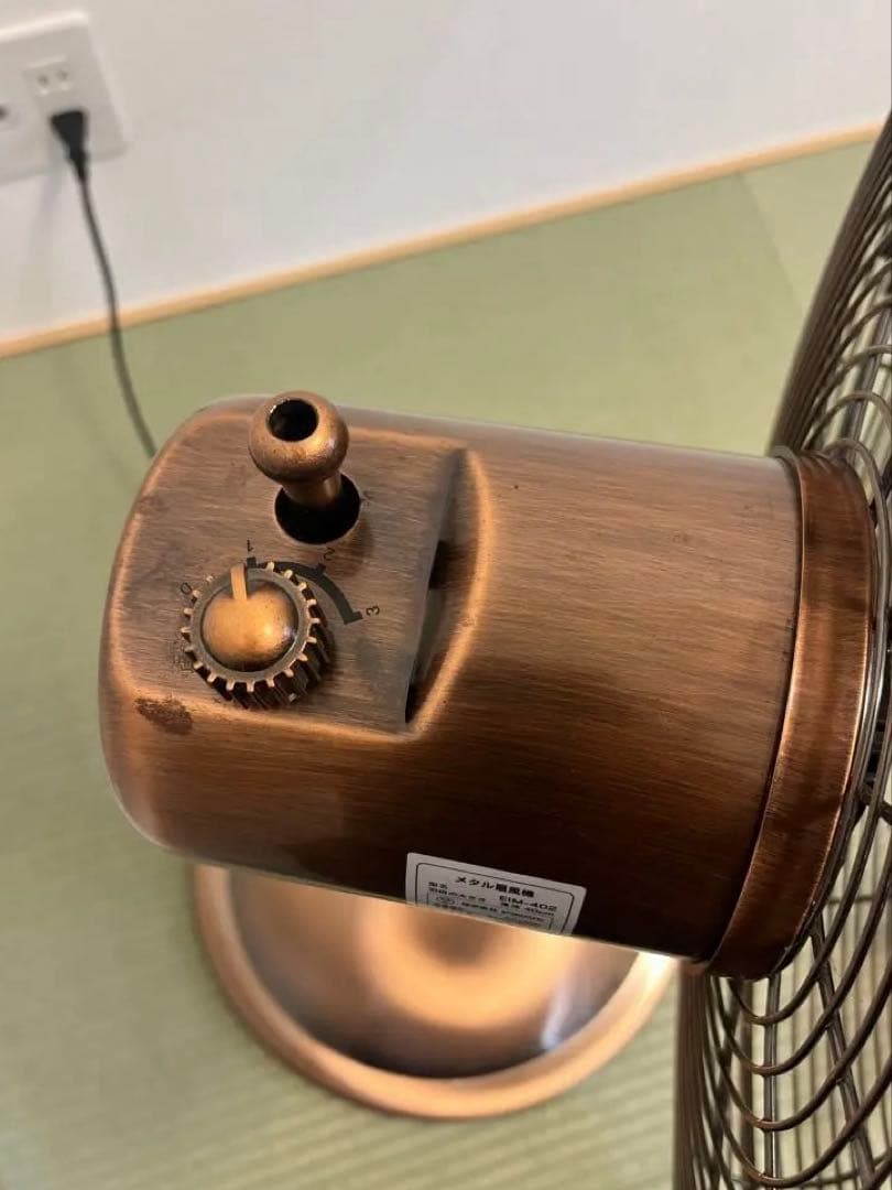 【希少】ドウシシャ　メタル扇風機　EIM-402 カフェ　05年製　昭和レトロ