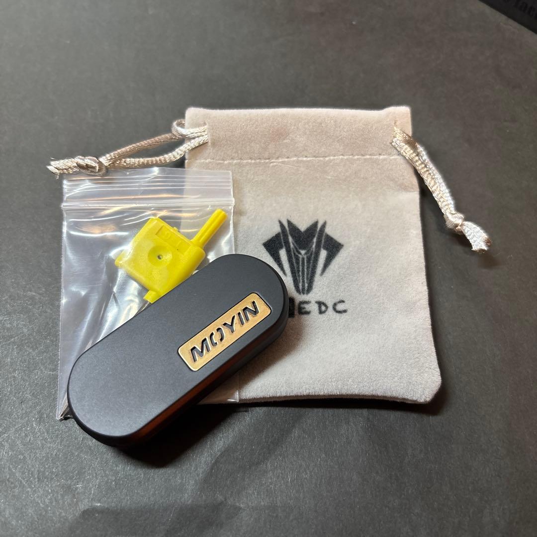 チタン製 moyin 音叉内蔵 フィジェットトイ　EDC ハンドスピナー