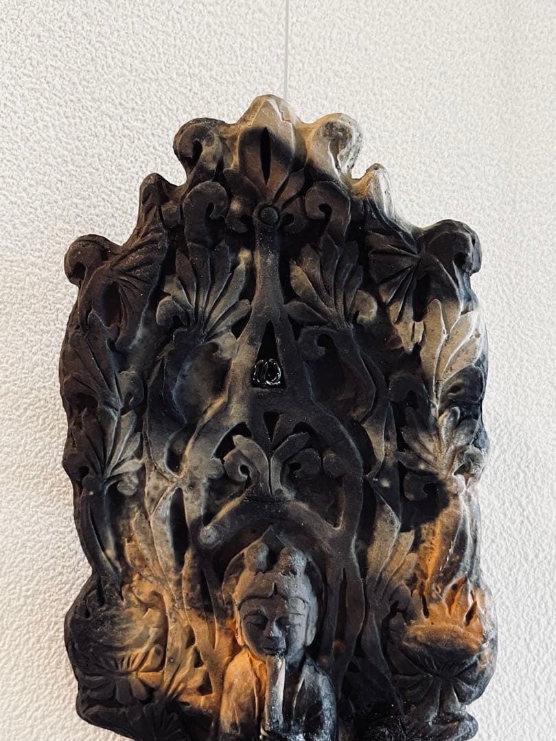 福森雅武　掛け陶仏　飛天「笛」　白洲正子　茶室　伊賀焼