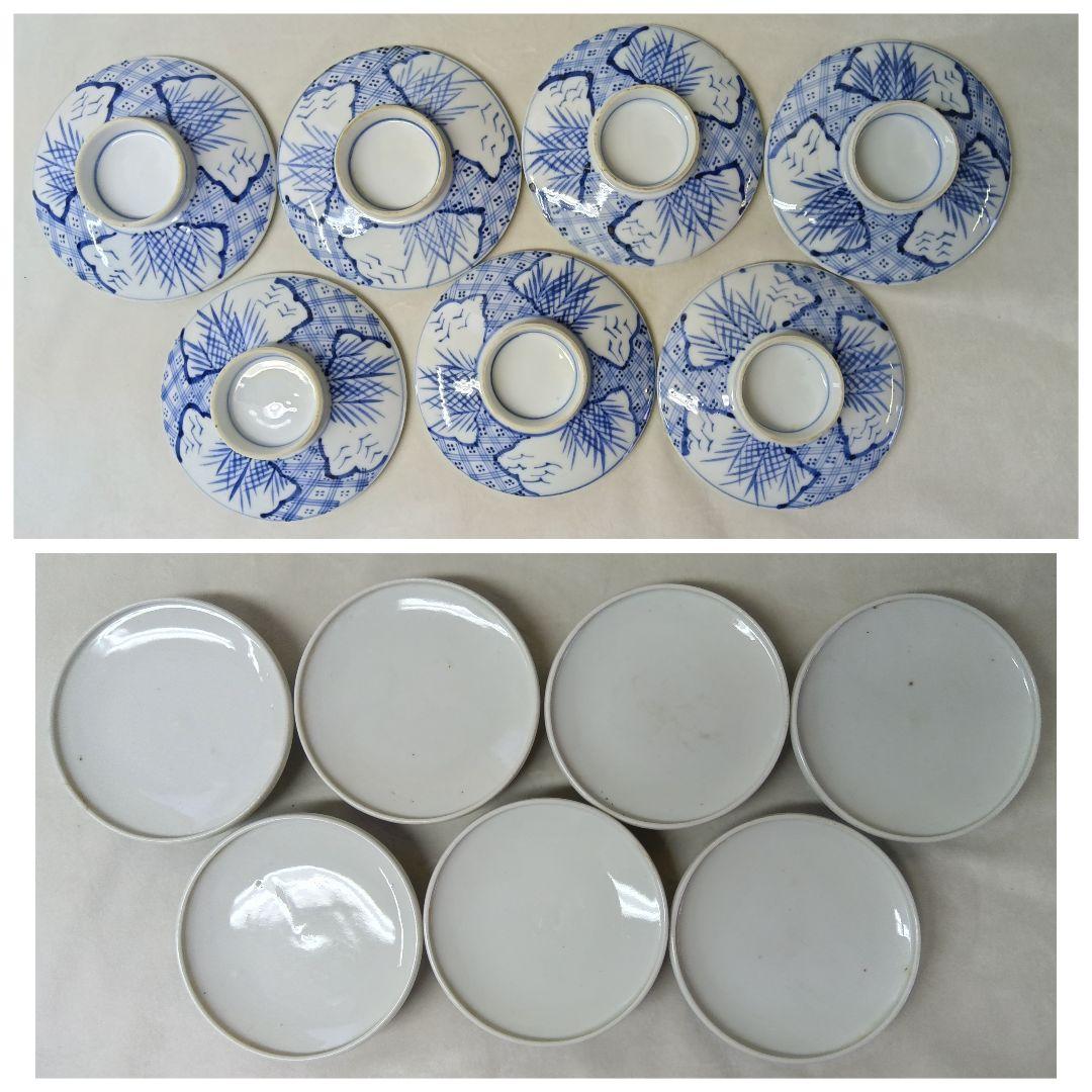 寉峰 蓋付飯椀 5客 茶碗蒸し器 7客 小丼 骨董品