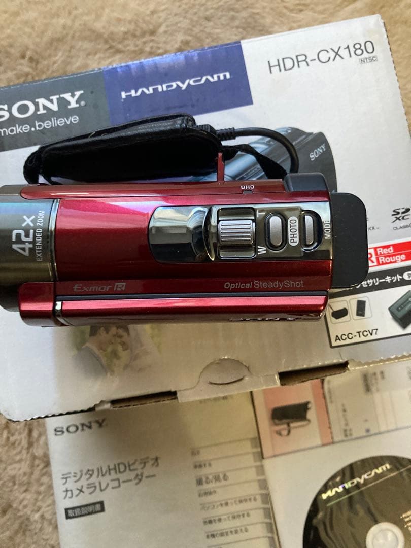 SONY HDR-CX180 レッド ハンディカム 本体