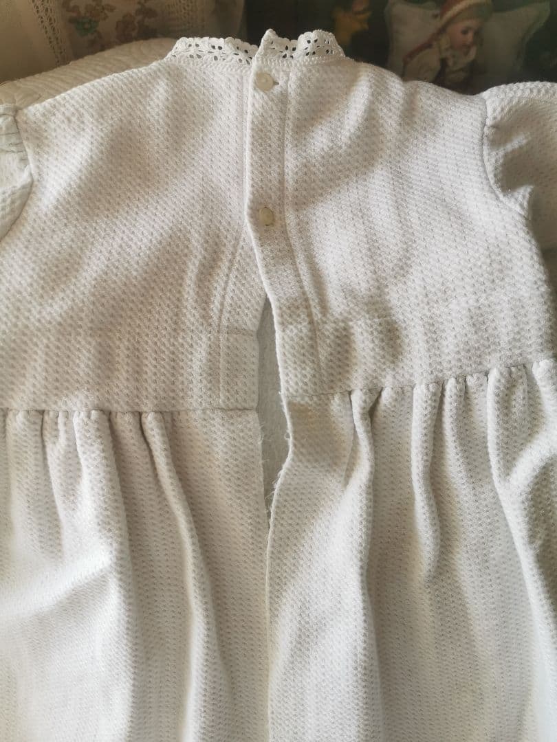 追加❁アンティークベビードレス 初宮詣 ピケドプロヴァンス パール釦