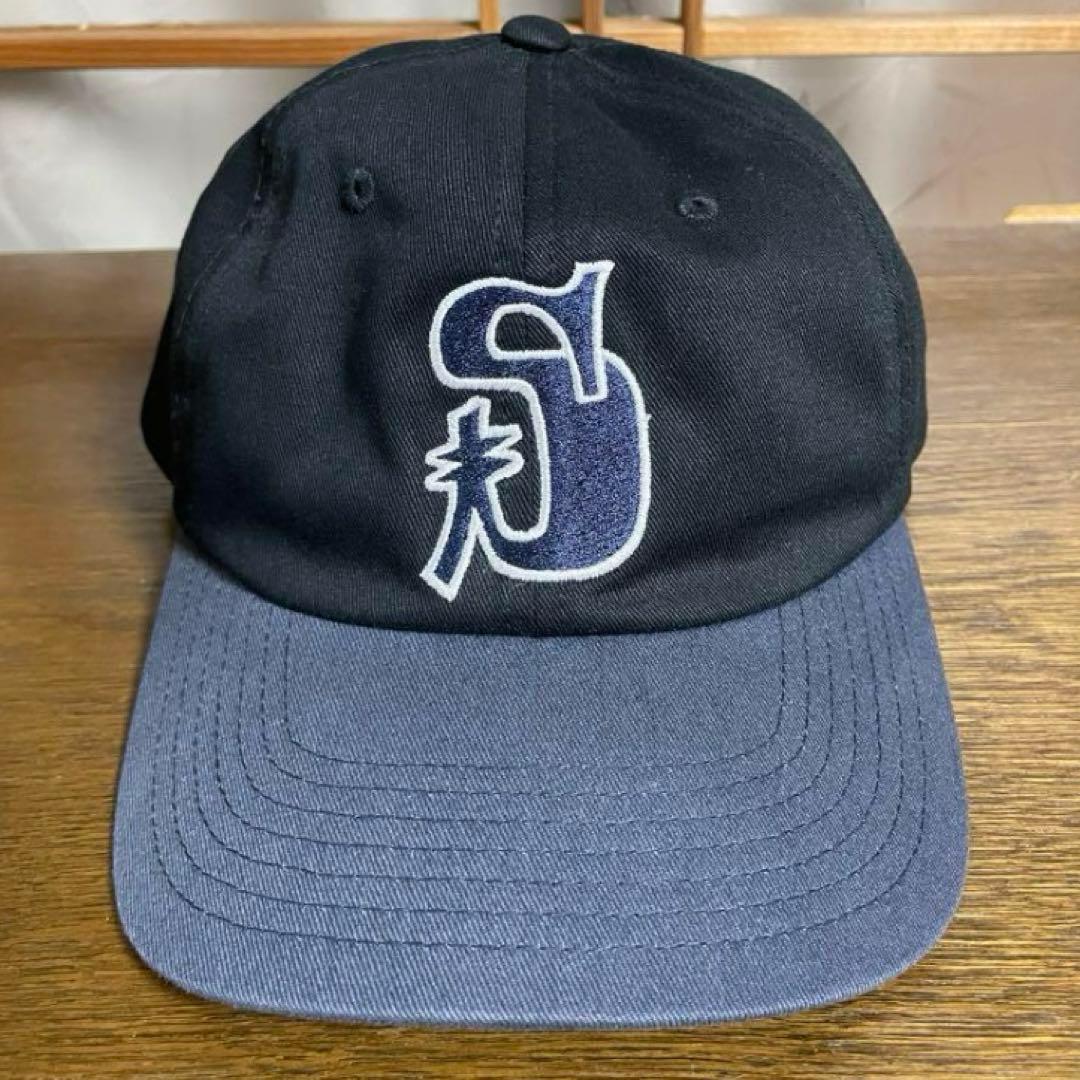 ステューシー キャップ 90～00s OLD STUSSY/S Logo Mesh Cap/紺タグ