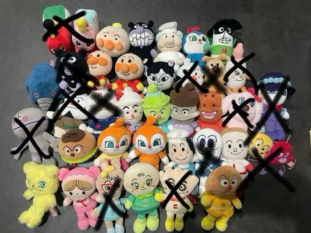 アンパンマンプリちぃビーンズぬいぐるみ38点セット