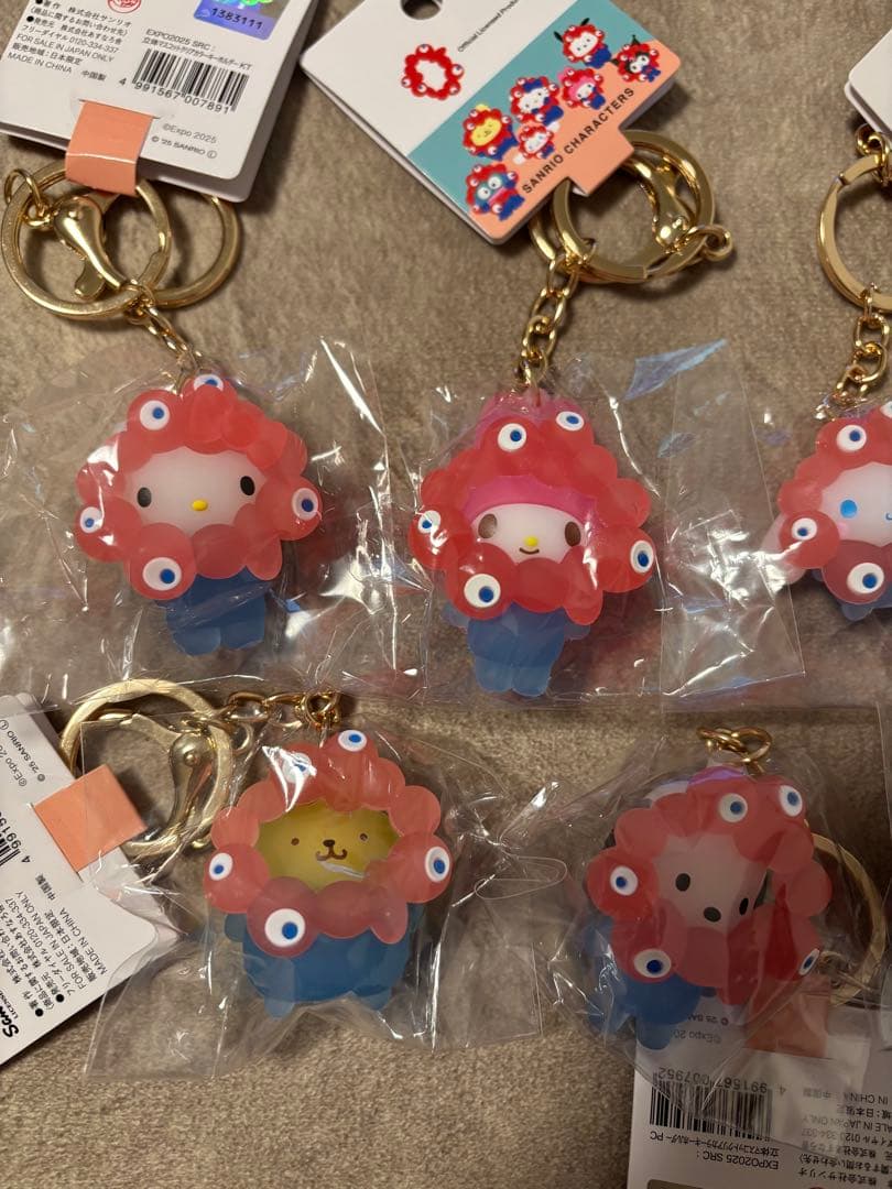 EXPO2025 サンリオミャクミャク　クリアキーホルダー　全７種 コンプリート