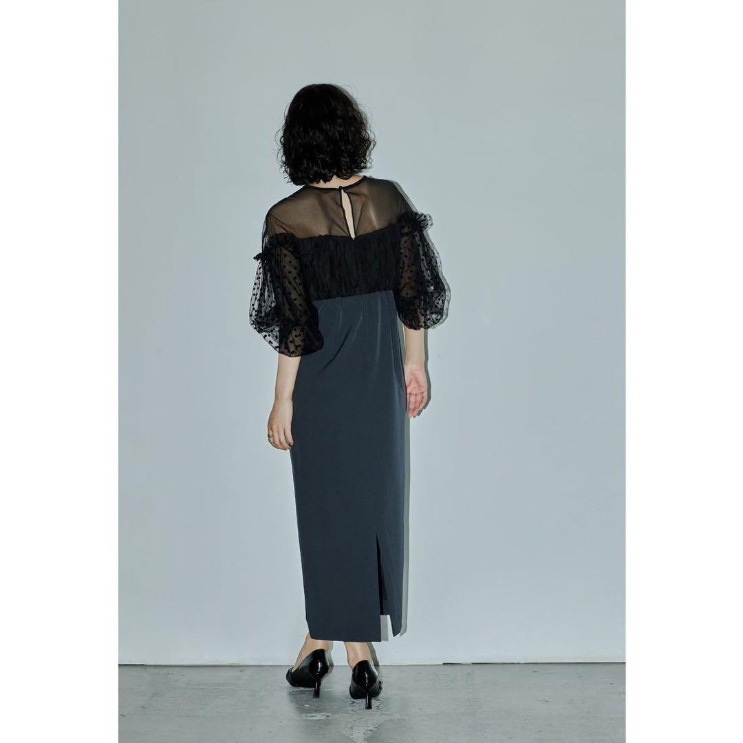 ＊美品＊ niana フロッキードットワンピース パーティードレス