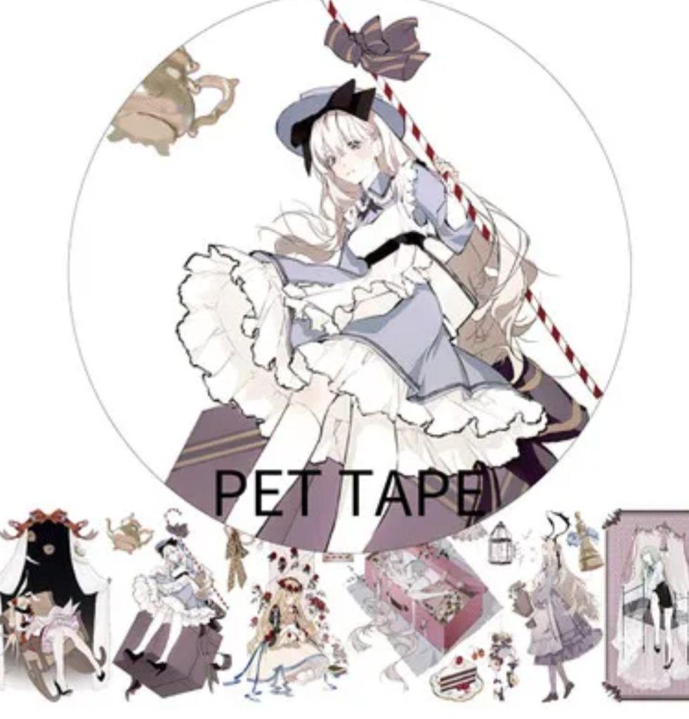 ☆のこり１☆J262＃今日的alice(PET)切り売り海外人物マステ女の子