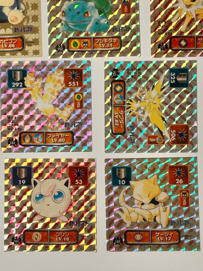 ポケモン シール烈伝初期★アマダ96年レトロシール★ミュウ、ミュウツー、カビゴン