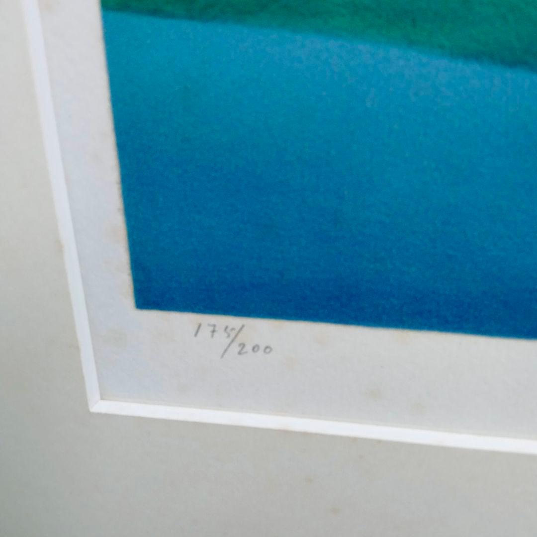 【古シミあり】佐藤圀夫　リトグラフ　鶴二題「翔」「白月」毎日新聞社