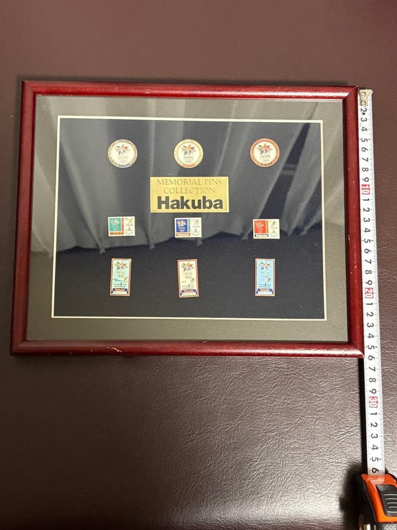 【希少・額装品】1998年 長野オリンピック 1周年記念 白馬 ピンバッジセット