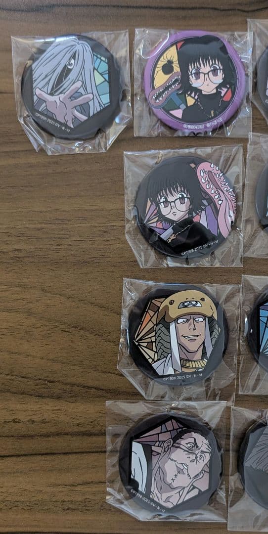 ハンターハンター 和紙缶バッジ 幻影旅団 クロロ シズク マチ ノブナガ