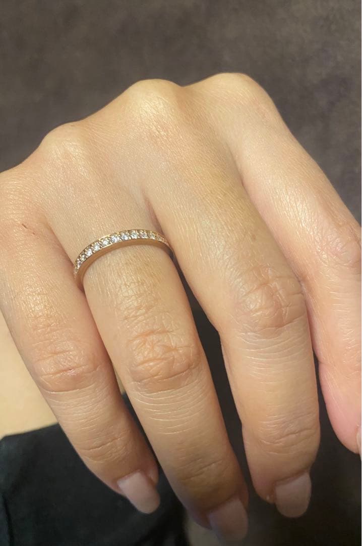 「再々終値下げ」エタニティハーフK18ピンクGダイヤリング本日24:00時まで