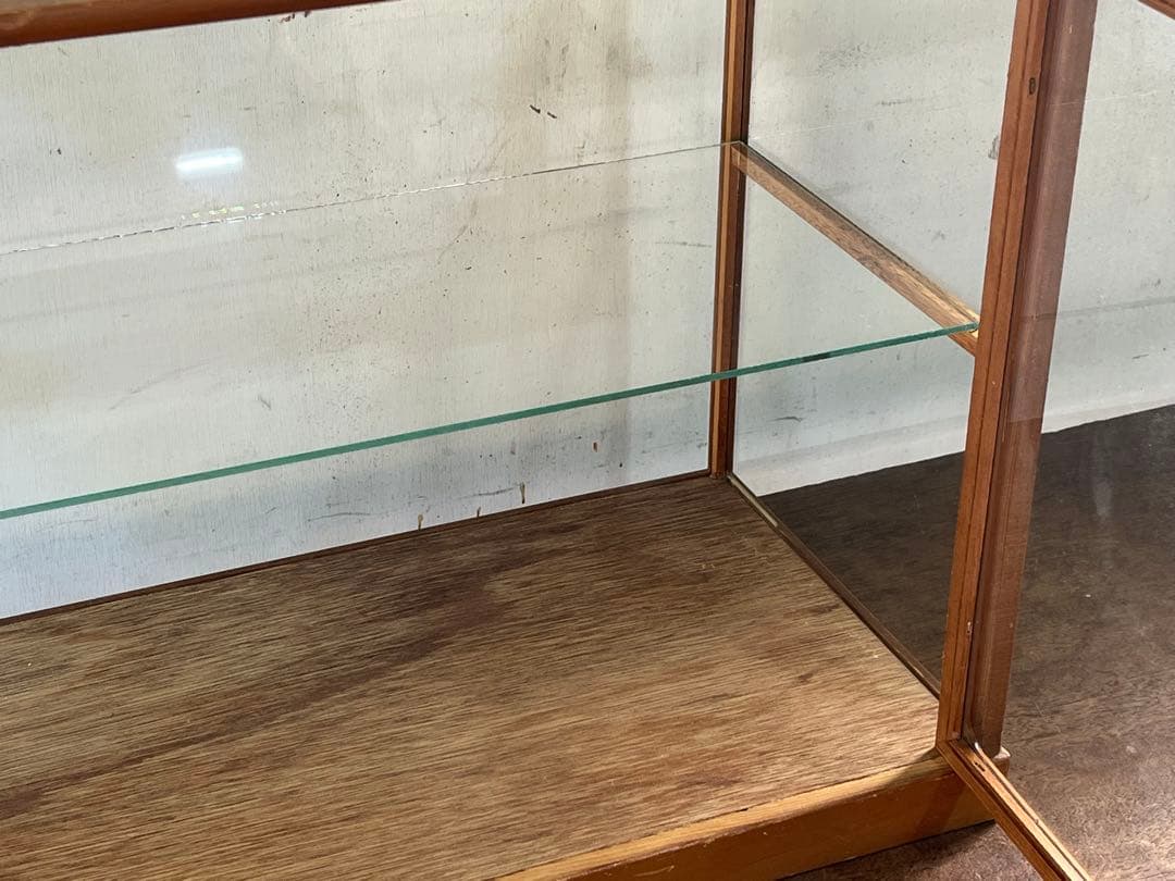 ご*ー様 昭和レトロ 木枠のガラスケース 5面ガラスショーケース