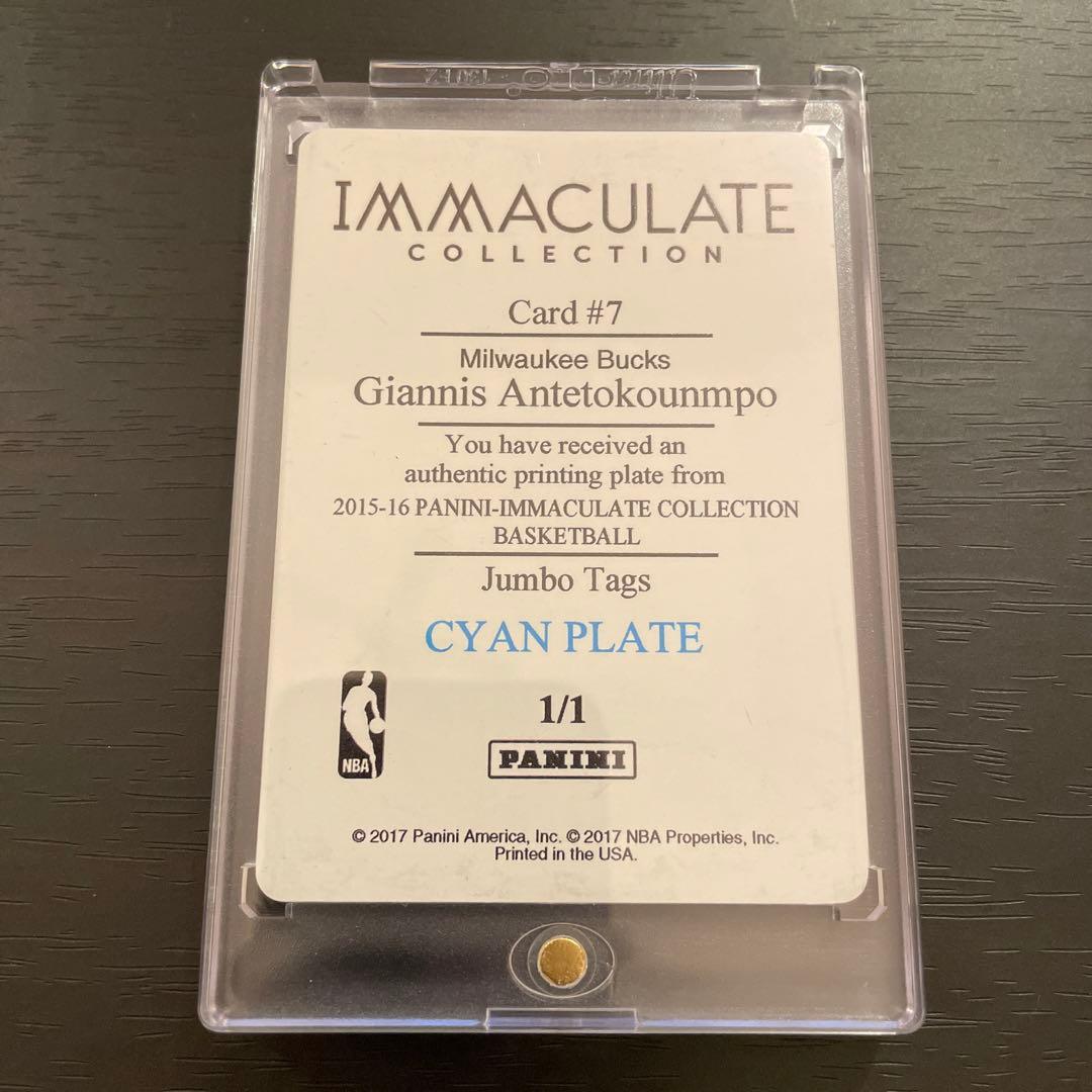 Giannis ヤニス アデトクンボ プレートカード 世界1枚限定 1of1