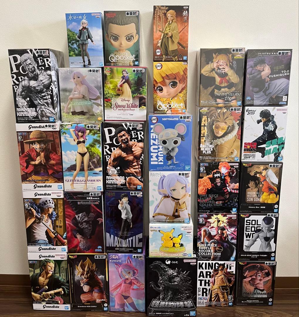 フィギュアまとめ売り 30個ワンピース ドラゴンボール 鬼滅の刃 等