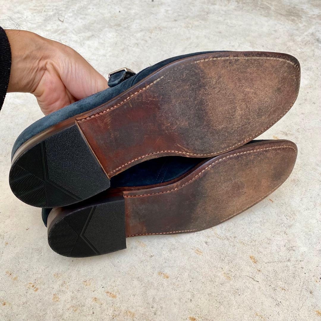 Alden17031F★サイズ9D★スエード★ネイビー★モンクストラップ